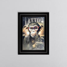 Load image into Gallery viewer, Tattoo Artist Monkey Framed Wall Art 55*75cm