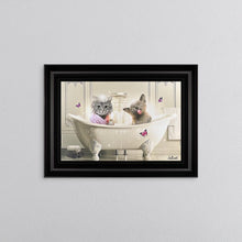 Load image into Gallery viewer, Cats In A Bath Framed Wall Art 55*75cm