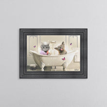 Load image into Gallery viewer, Cats In A Bath Framed Wall Art 55*75cm