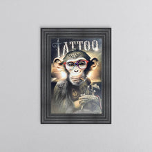 Load image into Gallery viewer, Tattoo Artist Monkey Framed Wall Art 55*75cm