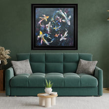 Load image into Gallery viewer, Colourful Koi Pond Framed Wall Art