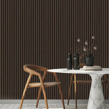 Load image into Gallery viewer, Dark Oak Decorative Acoustic Slat Wall Panel - 2400mm * 600mm