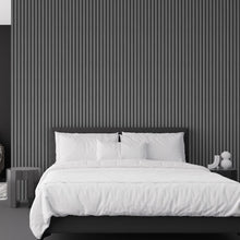 Load image into Gallery viewer, Light Grey Decorative Acoustic Slat Wall Panel - 2400mm * 600mm
