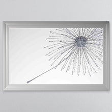 Load image into Gallery viewer, 3D Silver Cluster Blowing Dandelion On White Background Framed Wall Art 114*74cm