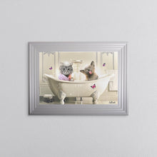 Load image into Gallery viewer, Cats In A Bath Framed Wall Art 55*75cm
