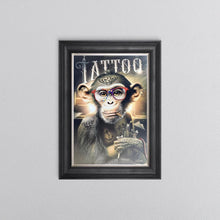 Load image into Gallery viewer, Tattoo Artist Monkey Framed Wall Art 55*75cm