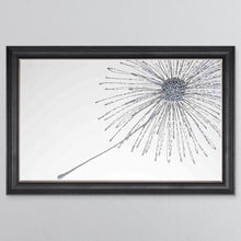 Load image into Gallery viewer, 3D Silver Cluster Blowing Dandelion On White Background Framed Wall Art 114*74cm