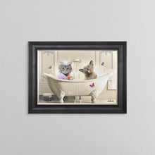 Load image into Gallery viewer, Cats In A Bath Framed Wall Art 55*75cm