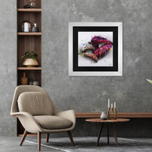 Load image into Gallery viewer, In The Kiss Pink Lips Framed Wall Art