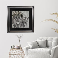 Load image into Gallery viewer, Lion Family Framed Wall Art 75*75cm