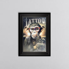 Load image into Gallery viewer, Tattoo Artist Monkey Framed Wall Art 55*75cm