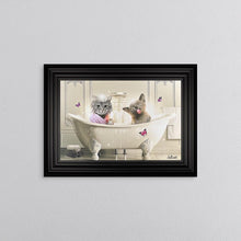 Load image into Gallery viewer, Cats In A Bath Framed Wall Art 55*75cm
