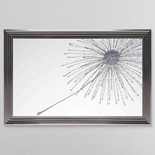 Load image into Gallery viewer, 3D Silver Cluster Blowing Dandelion On White Background Framed Wall Art 114*74cm