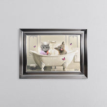 Load image into Gallery viewer, Cats In A Bath Framed Wall Art 55*75cm