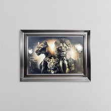 Load image into Gallery viewer, Gangster Lion Family Framed Wall Art 55*75cm