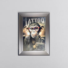 Load image into Gallery viewer, Tattoo Artist Monkey Framed Wall Art 55*75cm