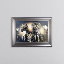 Load image into Gallery viewer, Gangster Lion Family Framed Wall Art 55*75cm