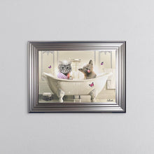Load image into Gallery viewer, Cats In A Bath Framed Wall Art 55*75cm