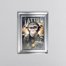 Load image into Gallery viewer, Tattoo Artist Monkey Framed Wall Art 55*75cm