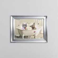 Load image into Gallery viewer, Cats In A Bath Framed Wall Art 55*75cm