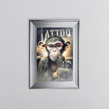 Load image into Gallery viewer, Tattoo Artist Monkey Framed Wall Art 55*75cm