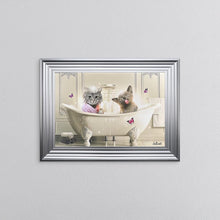 Load image into Gallery viewer, Cats In A Bath Framed Wall Art 55*75cm