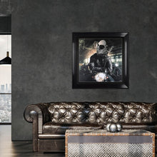 Load image into Gallery viewer, Motorbike Frenchie Framed Wall Art 90*90cm