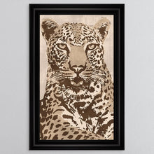Load image into Gallery viewer, Textured Beige Leopard Framed Wall Art