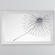 Load image into Gallery viewer, 3D Silver Cluster Blowing Dandelion On White Background Framed Wall Art 114*74cm