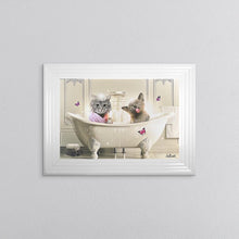 Load image into Gallery viewer, Cats In A Bath Framed Wall Art 55*75cm
