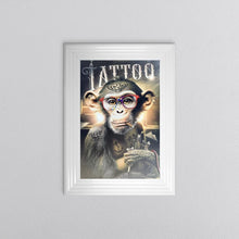 Load image into Gallery viewer, Tattoo Artist Monkey Framed Wall Art 55*75cm