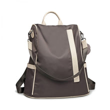 Load image into Gallery viewer, TWO WAY ANTI-THEFT BACKPACK WITH POM POM PENDANT - GREY