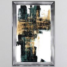 Load image into Gallery viewer, Infatuation Gold On Teal Framed Wall Art