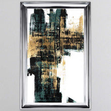 Load image into Gallery viewer, Infatuation Gold On Teal Framed Wall Art
