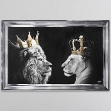 Load image into Gallery viewer, Lion And Lioness King And Queen Of The Jungle Framed Wall Art
