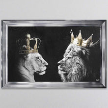 Load image into Gallery viewer, Lion And Lioness King And Queen Of The Jungle Framed Wall Art