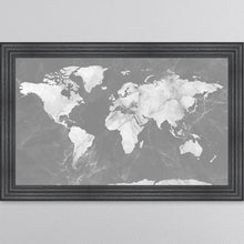 Load image into Gallery viewer, Light Grey And White Marble Map Framed Wall Art 114*74cm