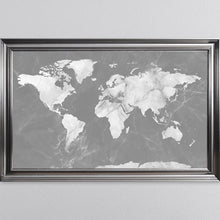 Load image into Gallery viewer, Light Grey And White Marble Map Framed Wall Art 114*74cm