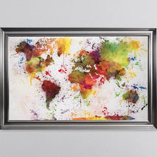 Load image into Gallery viewer, Multicoloured Paint Splatter Framed Wall Art 114*74cm