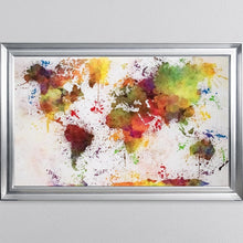 Load image into Gallery viewer, Multicoloured Paint Splatter Framed Wall Art 114*74cm
