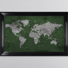 Load image into Gallery viewer, Green World Map Framed Wall Art 114*74cm