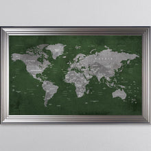 Load image into Gallery viewer, Green World Map Framed Wall Art 114*74cm