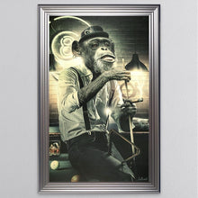 Load image into Gallery viewer, Snooker Monkey Framed Wall Art 114*74cm