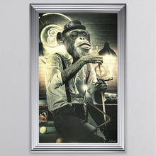 Load image into Gallery viewer, Snooker Monkey Framed Wall Art 114*74cm
