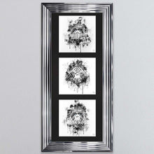 Load image into Gallery viewer, Three Wise Monkeys Triptych Framed Wall Art