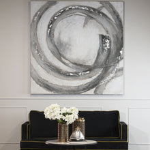 Load image into Gallery viewer, Galaxy Silver And Grey Hand Painted Canvas