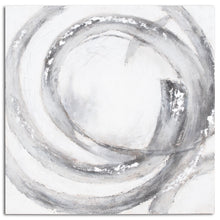 Load image into Gallery viewer, Galaxy Silver And Grey Hand Painted Canvas