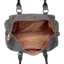 Load image into Gallery viewer, LEATHER LOOK MATERNITY CHANGING SHOULDER BAG GREY