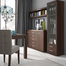 Load image into Gallery viewer, Imperial 2 Door 5 Drawer Sideboard in Dark Mahogany Melamine