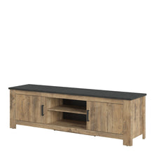 Load image into Gallery viewer, Rapallo 2 door 189 cm wide TV cabinet in Chestnut and Matera Grey